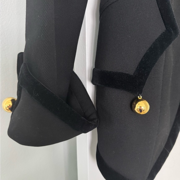 Moschino Cheap and Chic Fabulous Vintage blazer, wool and velvet, gold buttons M - Picture 7 of 16